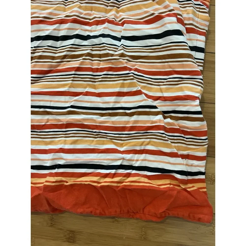 Colorful Single Size Duvet Cover Striped Multicolor Cotton Reversible 76x51 Boho